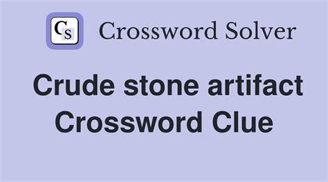artifact crossword clue